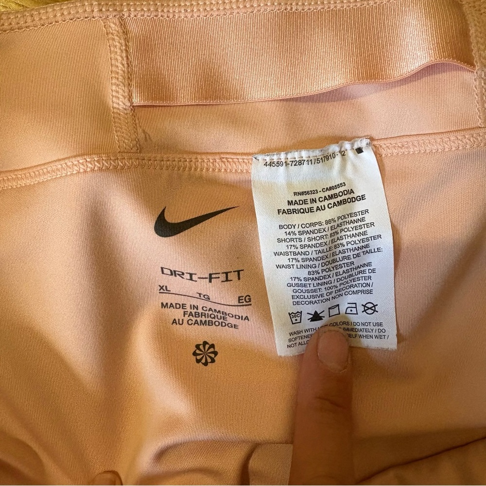 Nike women’s light pink/ peach golf tennis skort skirt pickleball shorts sz XL - Picture 5 of 8